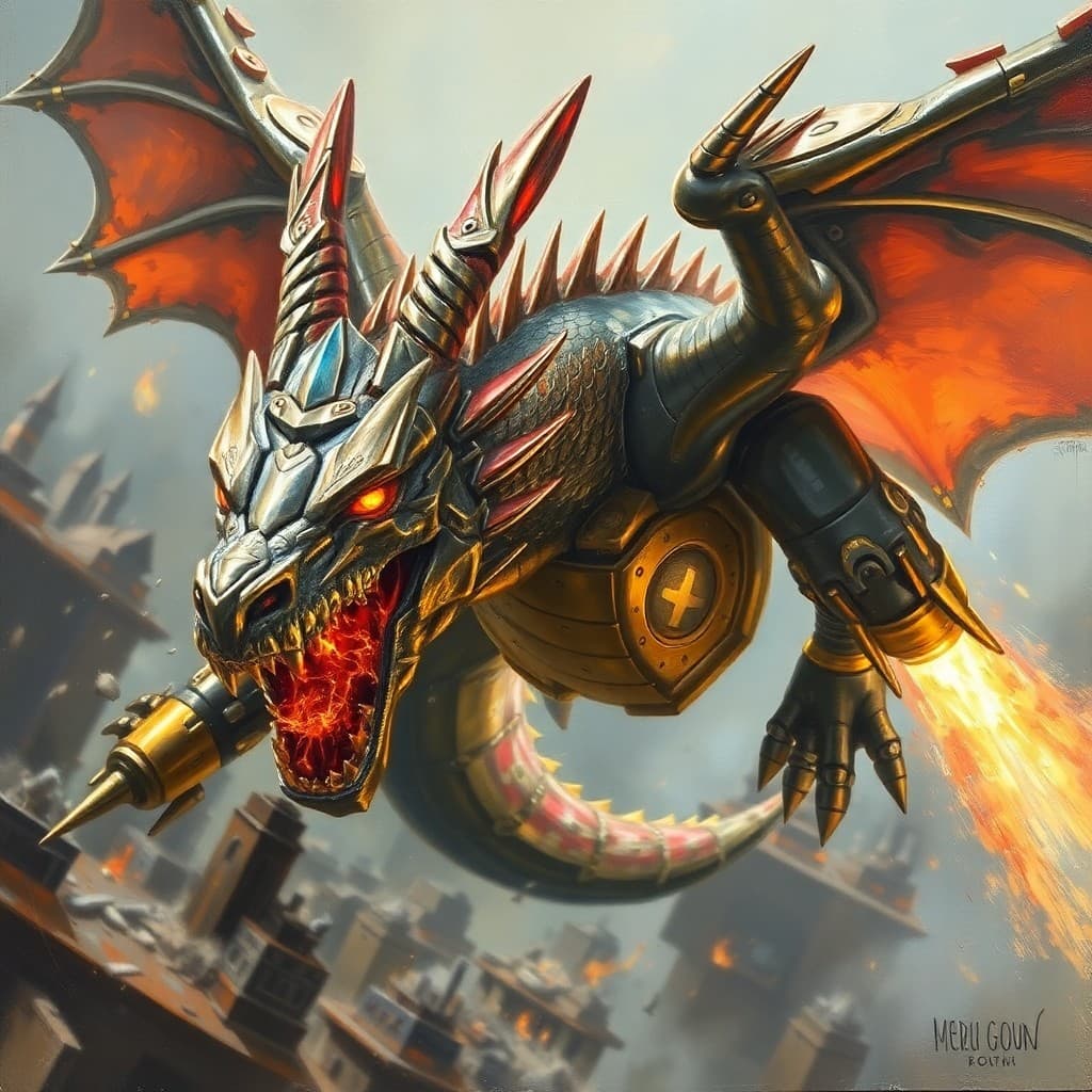 Unleash Chaos with AI: How This Mechanical Dragon Destroyed (and Inspired) a City #digenai #FreeAIVideoGenerator