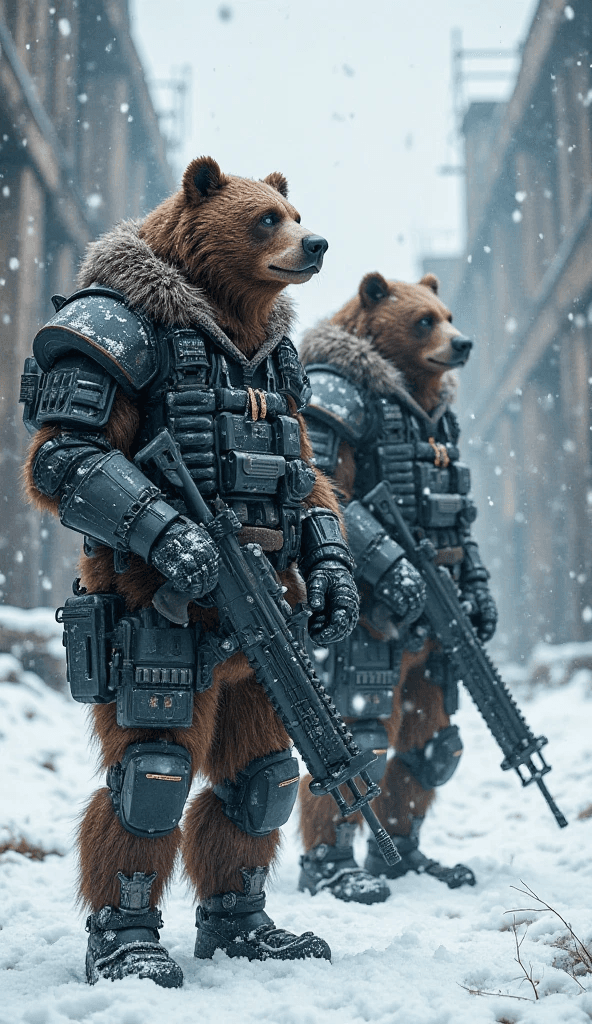 How AI Brought Two Bears' Epic Snow Mission to Life #digen ai #FreeAIVideoGenerator