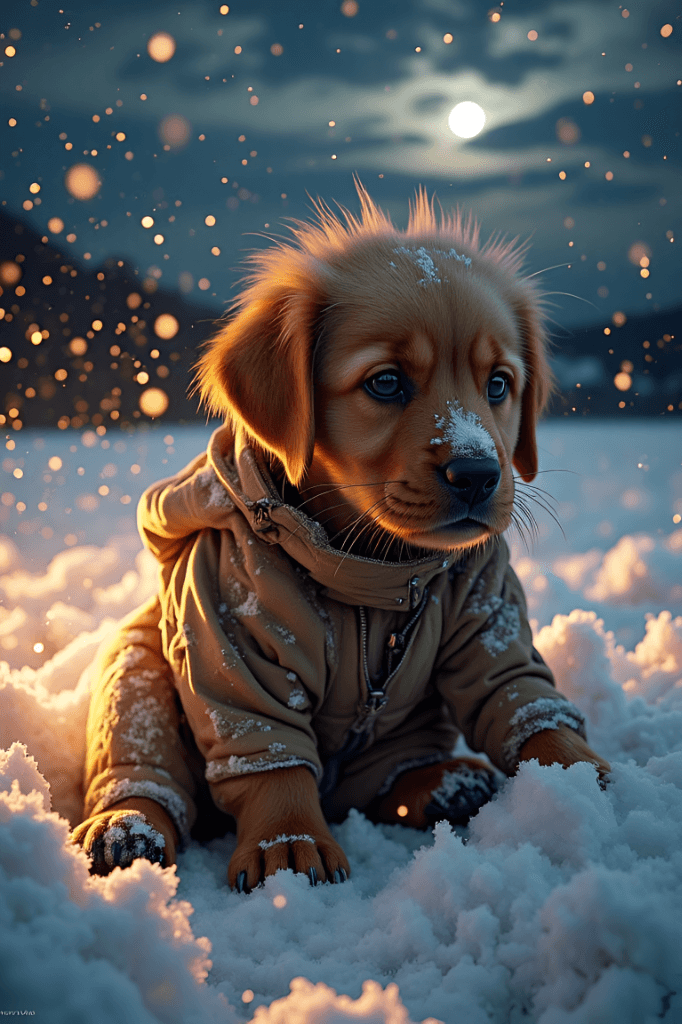 How to Bring a Golden Retriever's Winter Magic to Life with AI #digen ai# #Free AI Video Generator#