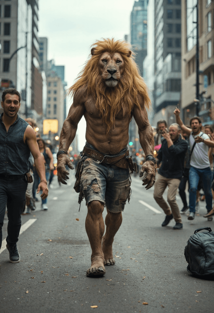 How Did That Lion-Man Take Over the City? The Surprising Truth Behind Viral AI Videos #digenai #FreeAIVideoGenerator