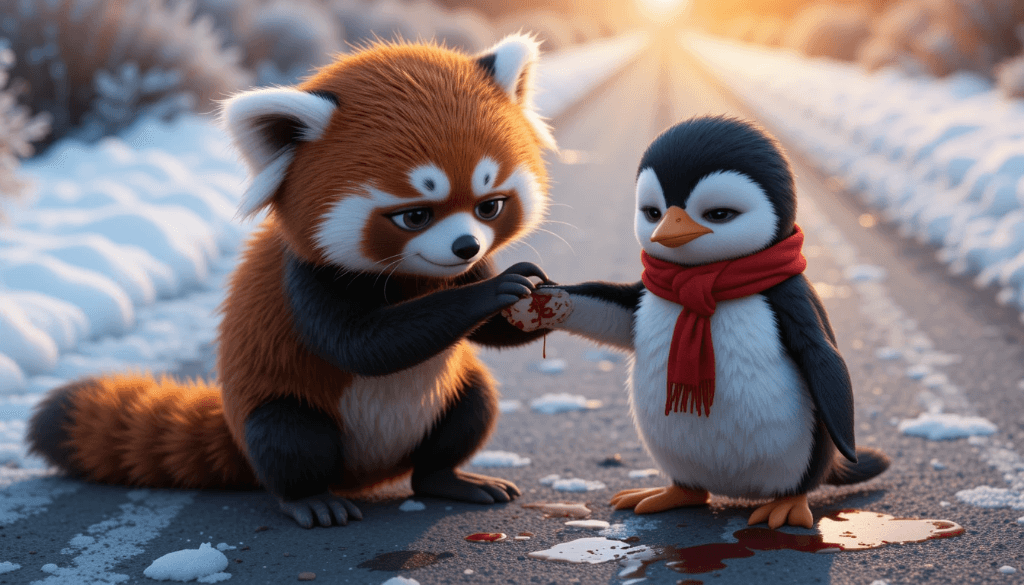 Unraveling Mystery in Winter: How AI Brought Red Panda & Penguin’s Tale to Life #digenai #FreeAIVideoGenerator