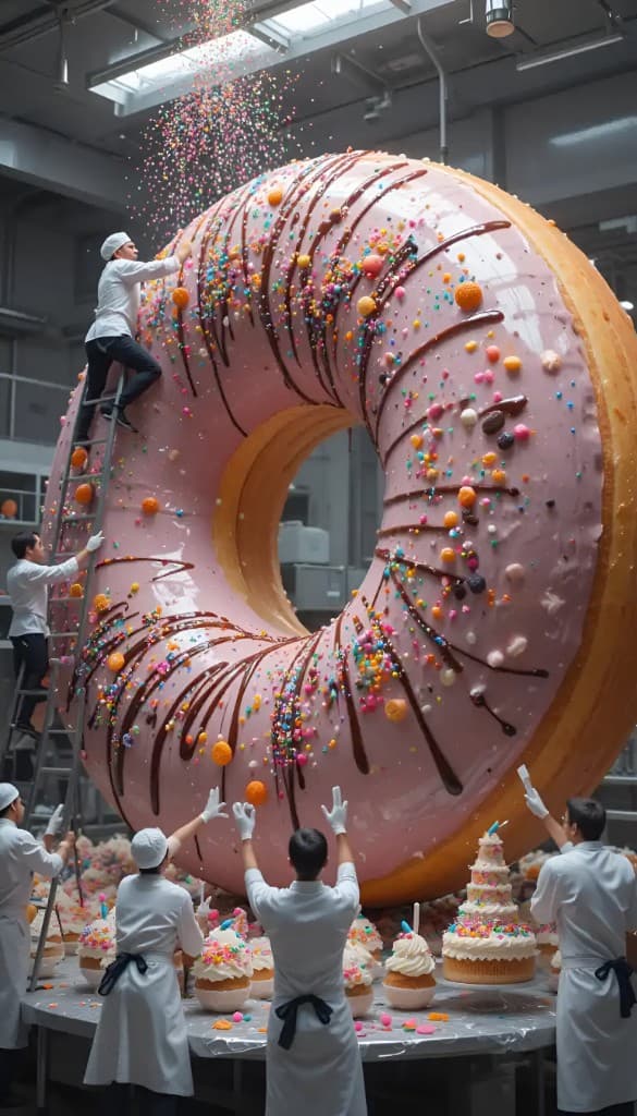 How Mia Turned a Giant Donut into a Viral Sensation with AI? #digen ai# #FreeAIVideoGenerator#