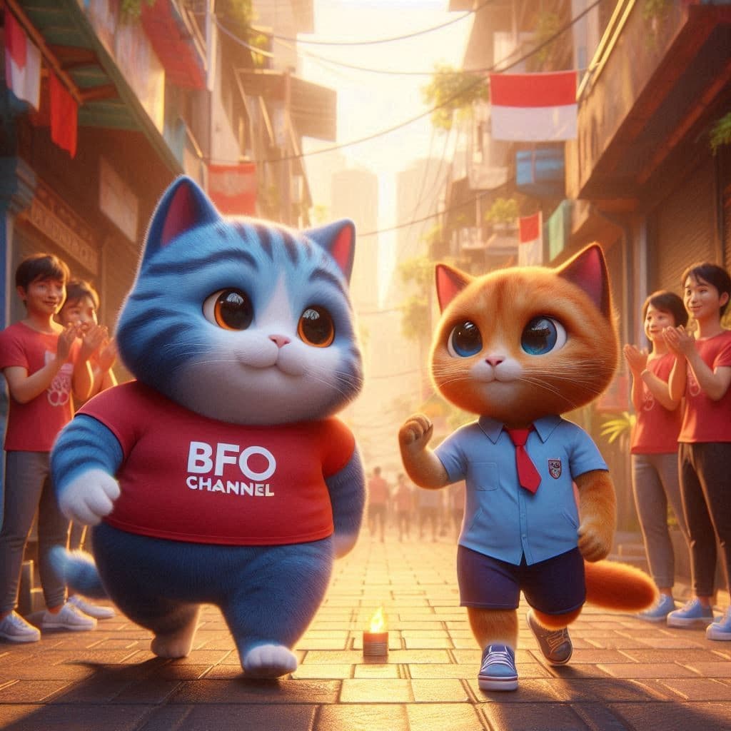How Two Cats Stole the Spotlight at Sunny Street Festival – Powered by AI! #digen ai# #FreeAIVideoGenerator