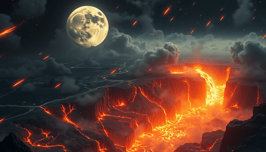 How AI Brought a Volcanic Moonlit Masterpiece to Life #digen ai #FreeAIVideoGenerator