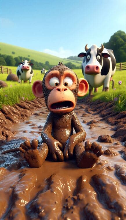 Monkey Mud Mayhem: How AI Unleashes Your Creativity Without Limits #digen ai# #Free AI Video Generator#