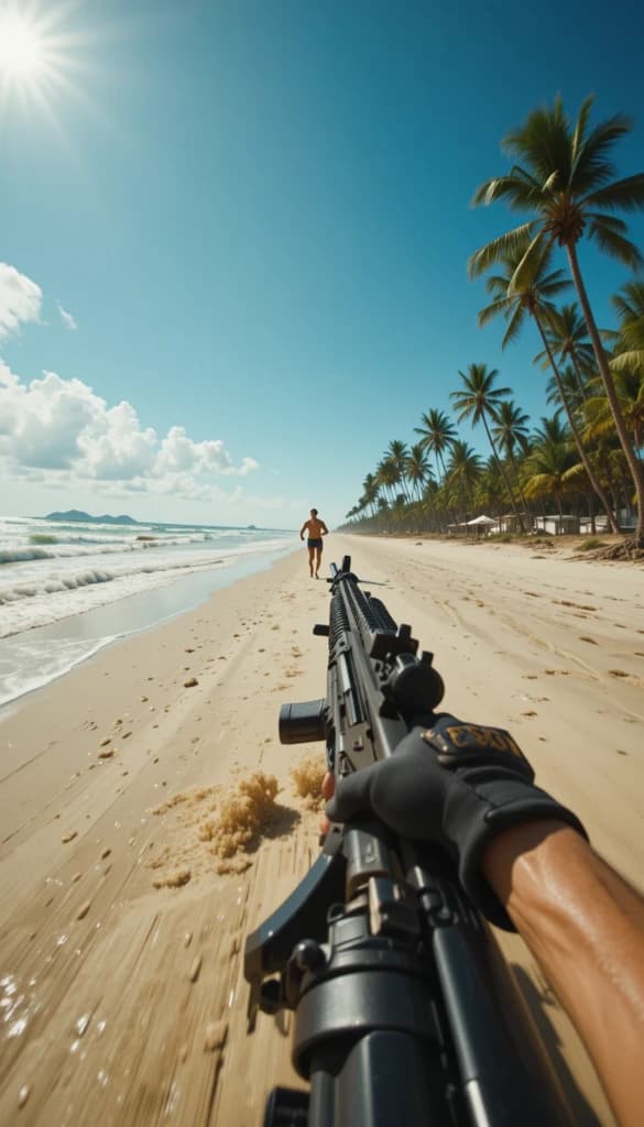 Chasing Shadows on Paradise Beach: How AI Brings Your Stories to Life #digen ai #FreeAIVideoGenerator