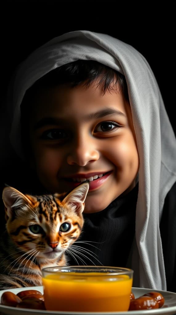 How a Boy’s Breakfast Adventure with His Kitten Became Viral Magic – Thanks to AI! #digenai #FreeAIVideoGenerator