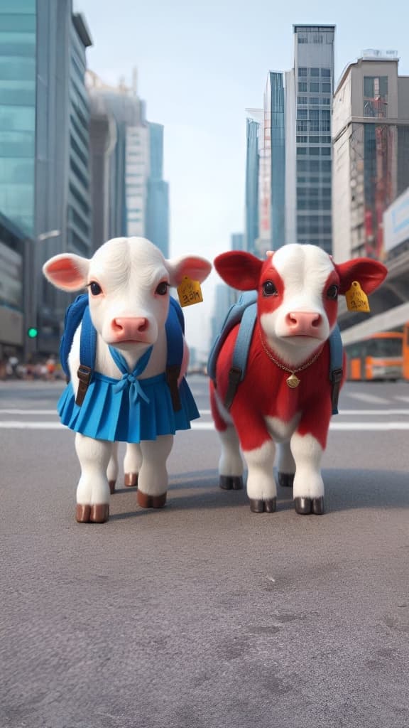 How Two Adorable Cows Became City Explorers with AI Video Magic #digen ai #Free AI Video Generator