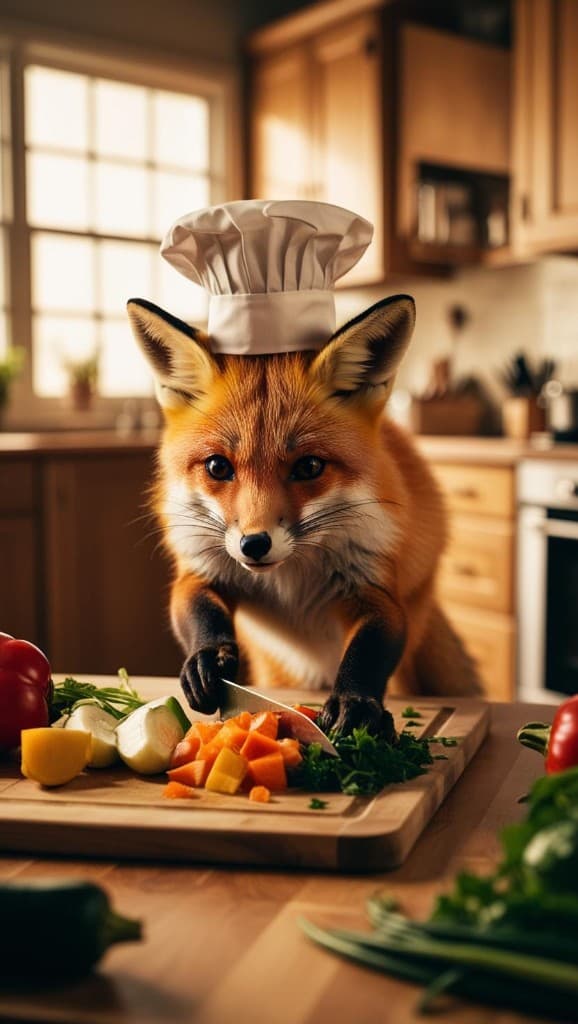 The Fox Chef’s Secret: How AI Made Kitchen Magic Possible #digen ai #FreeAIVideoGenerator