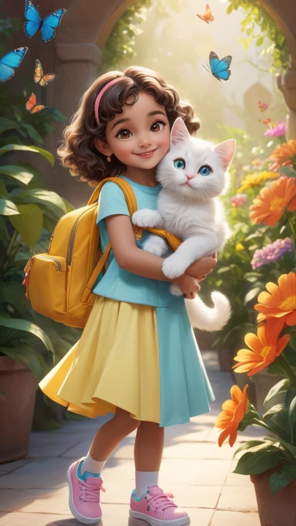 From Garden Magic to Viral Video: How AI Brought Mia and Her Cat to Life #digen ai #FreeAI