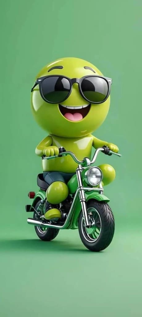 How a Green Emoji Conquered Retro Roads with AI Video Magic #digenai #FreeAIVideoGenerator