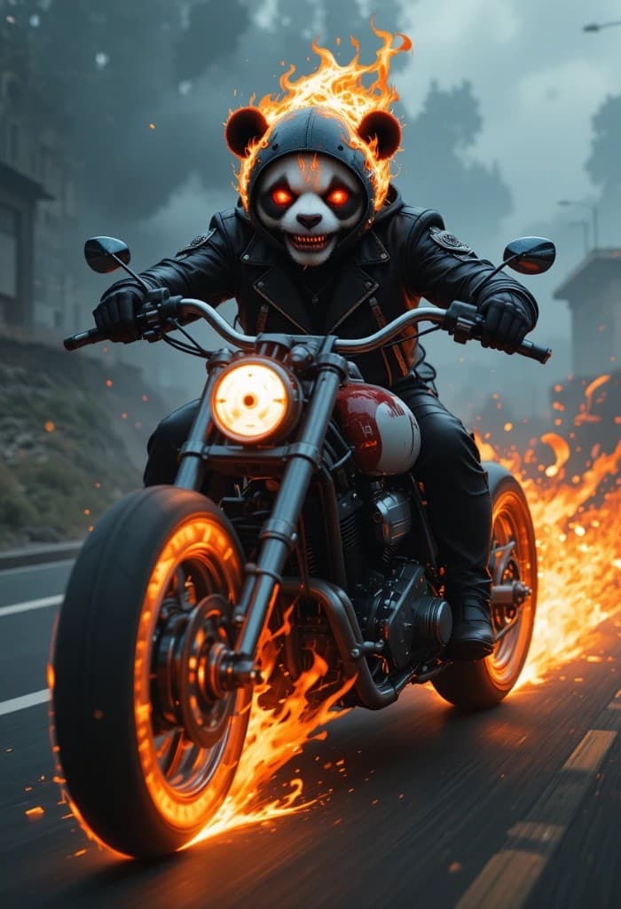 How to Create High-Octane AI Videos Like This Panda's Night Ride? #digenai #FreeAIVideoGenerator