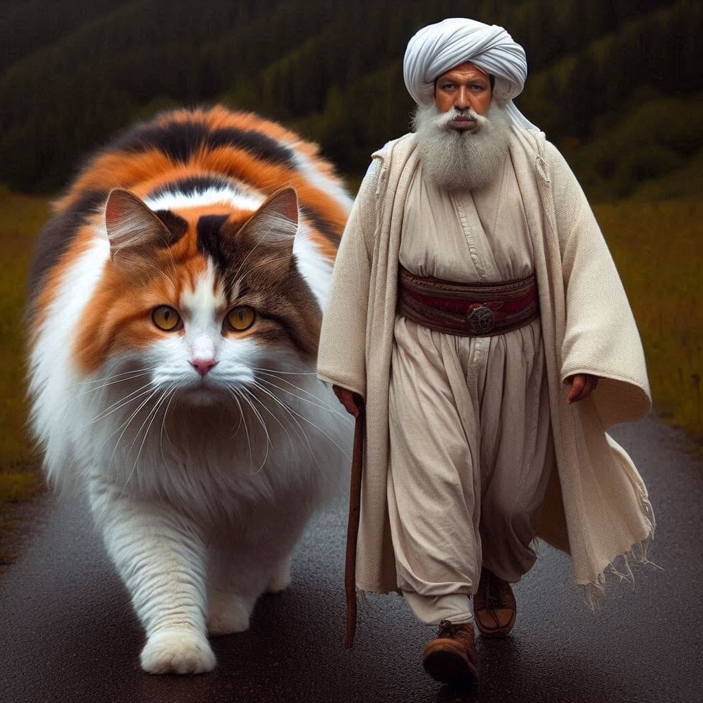 How an Ancient Guide and His Magical Cat Redefined Adventure—With AI Video Magic #digen ai# #Free AI Video Generator#