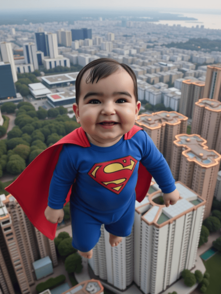 How to Create a Superhero Baby's Flying Adventure with AI Video Tech #digenai #FreeAIVideoGenerator
