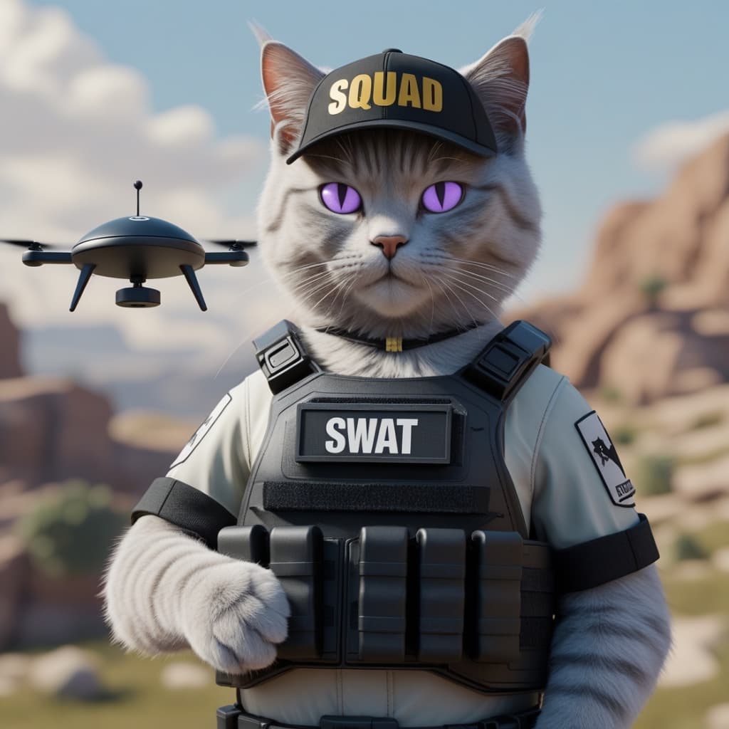 From Desert to Screen: How to Create Your Own Feline SWAT Hero with AI! #digen ai #Free AI Video Generator