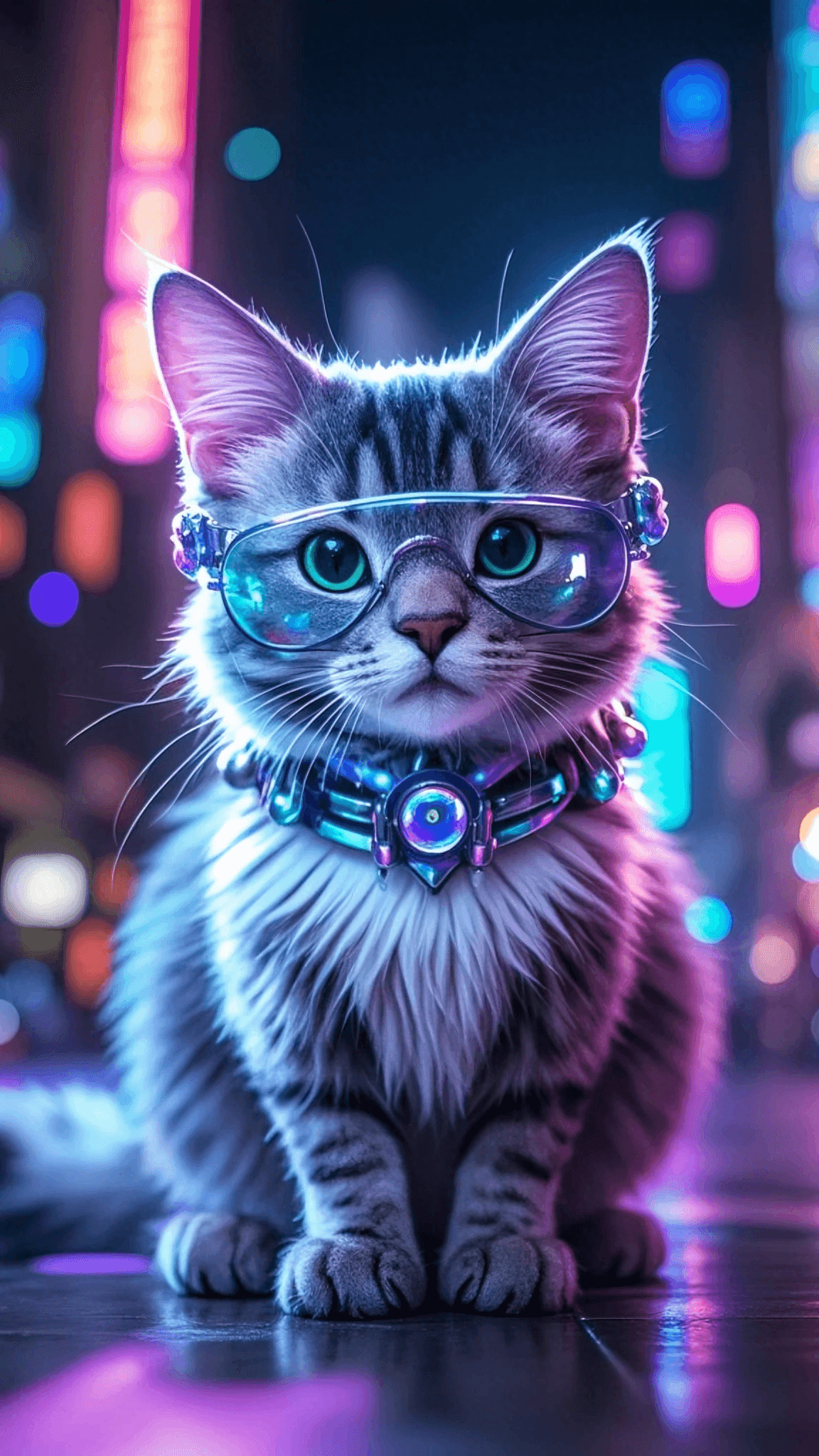 Cyberpunk Cat Chronicles: How AI Brought Neon Dreams to Life #digen ai# #Free AI Video Generator#