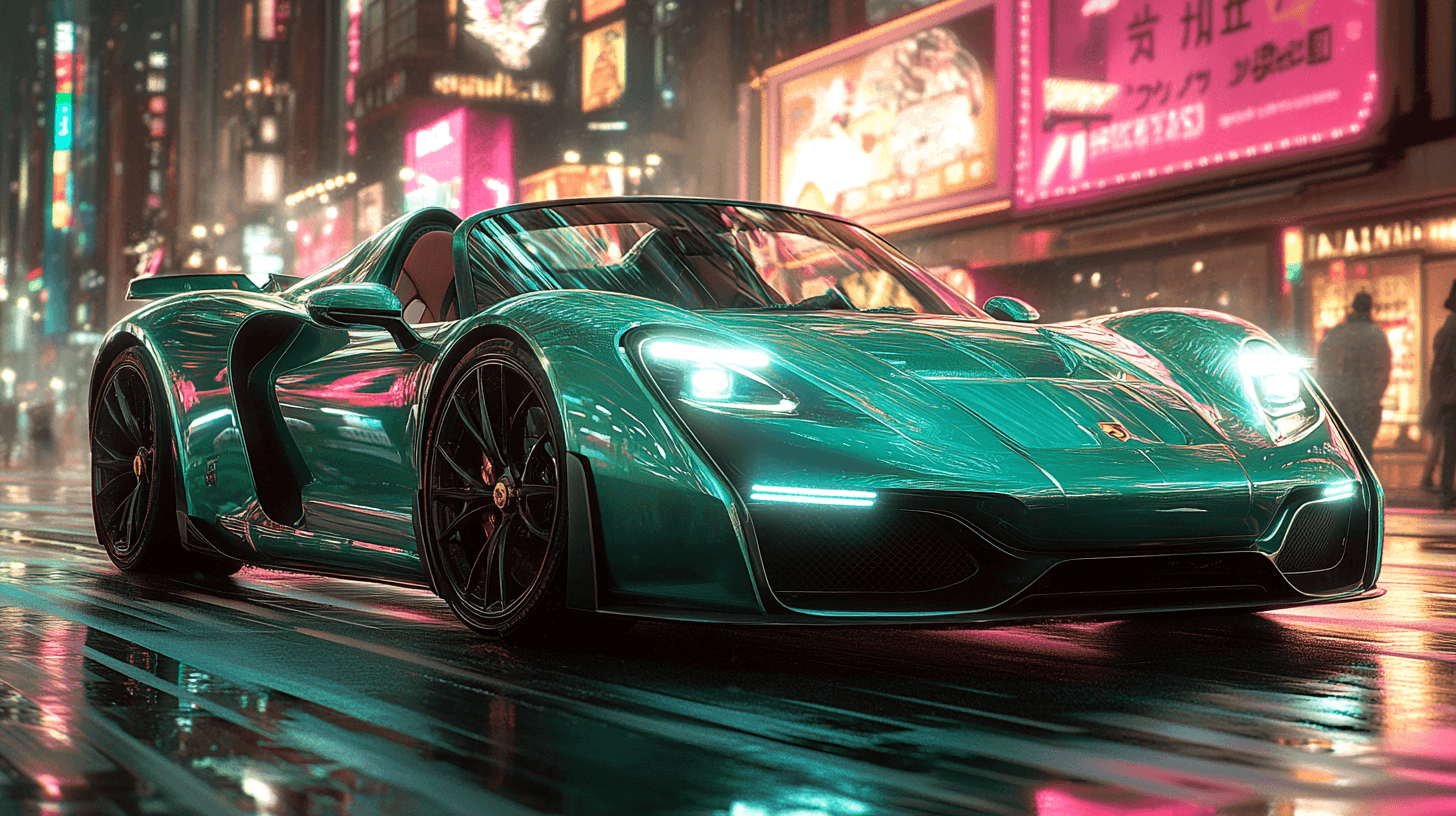 Neon Nights & Speed Demons: How AI Made This Futuristic Car Scene Possible! #digen ai# #Free AI Video Generator#