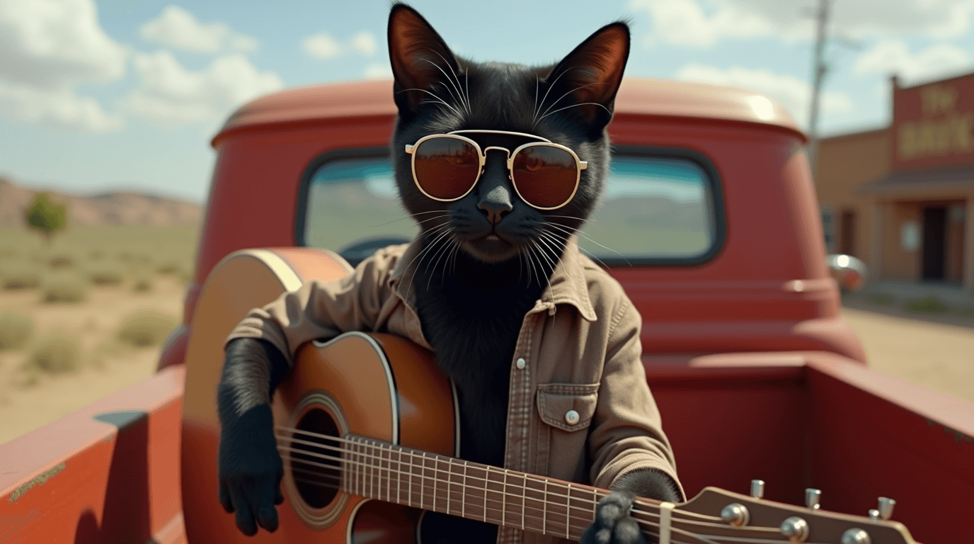 How a Cool Cat Rockstar Used AI to Create His Ultimate Music Video – No Studio Required! #digen ai# #FreeAIVideoGenerator#