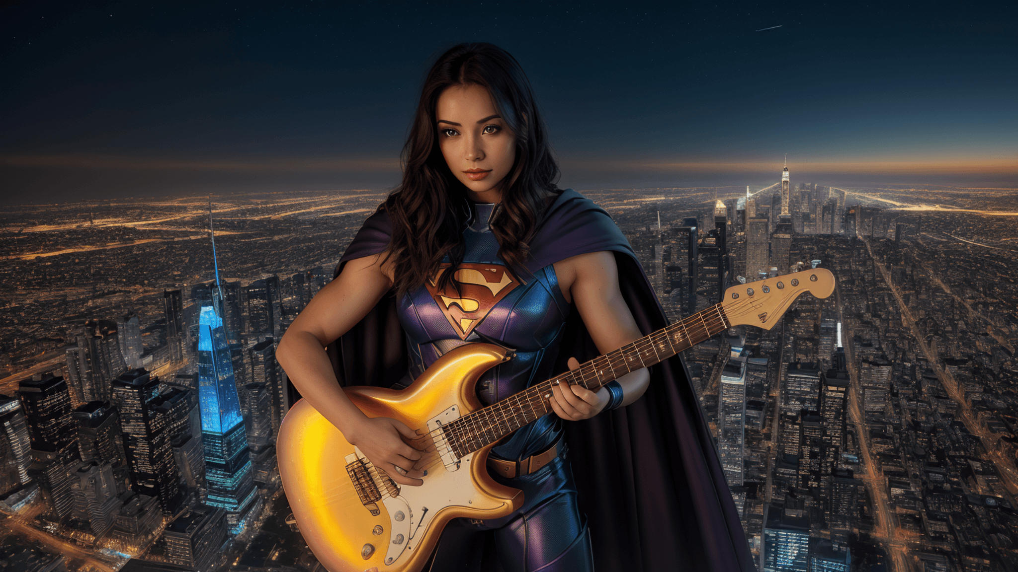 How a Superheroine's Nighttime Serenade Became an AI Video Masterpiece #digen ai# #FreeAIVideoGenerator#
