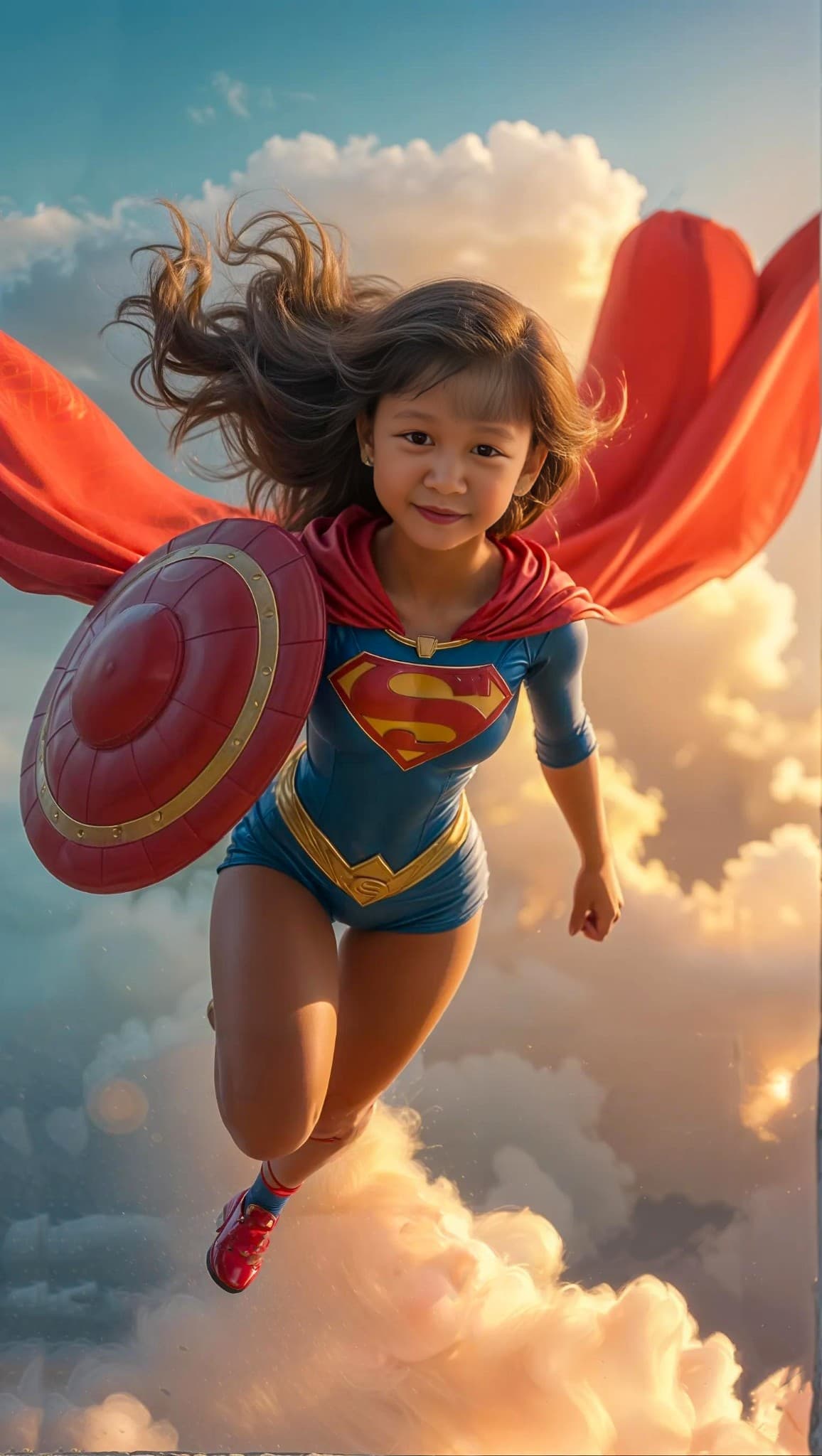 How a Superhero Girl Harnessed AI to Save the Sunset City? #digen ai# #Free AI Video Generator#