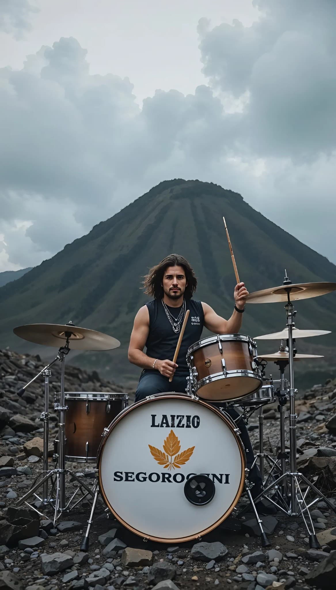 The Drummer's Secret Rhythm: How AI Brought This Mountain Symphony to Life #digenai #FreeAIVideoGenerator