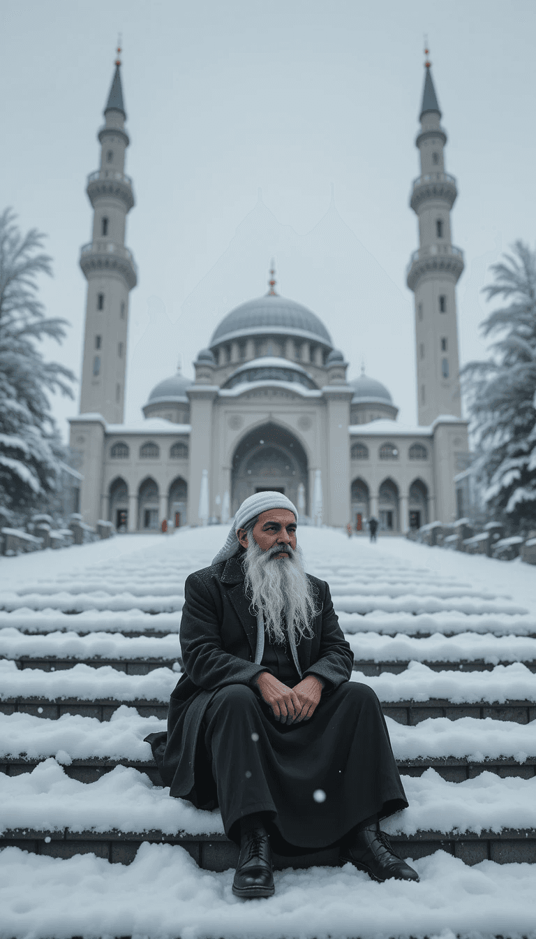 The Winter Guardian of Snow-Capped Minarets: How AI Brings Frozen Magic to Life #digen ai# #Free AI Video Generator#