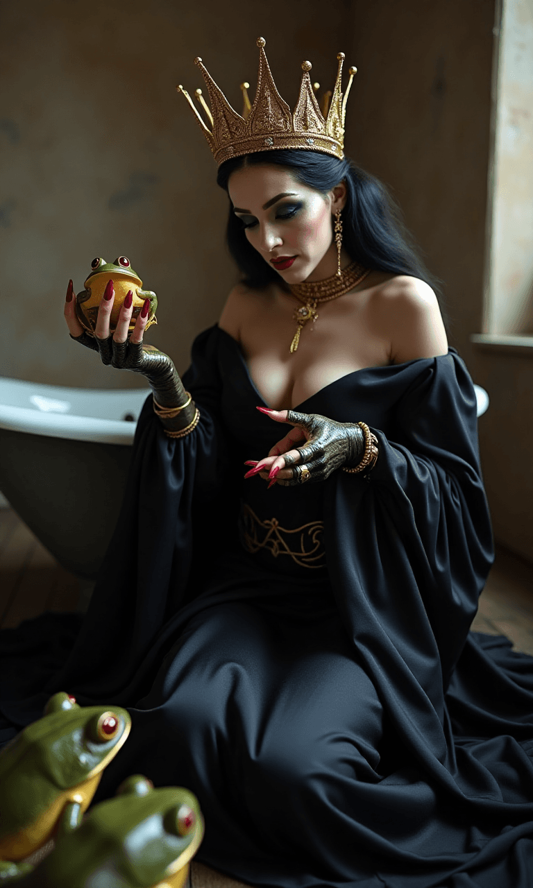 The Enchanted Queen and Her Mystical Frogs: How AI Made This Story Come Alive #digen ai# #FreeAIVideoGenerator#