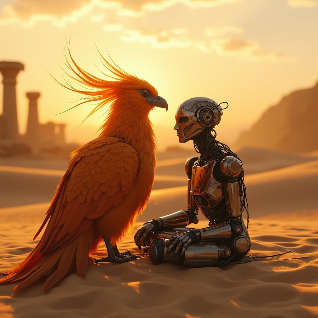 When Desert Birds Talk: How AI Brought This Sunset Mystery To Life #digen ai# #FreeAIVideoGenerator#