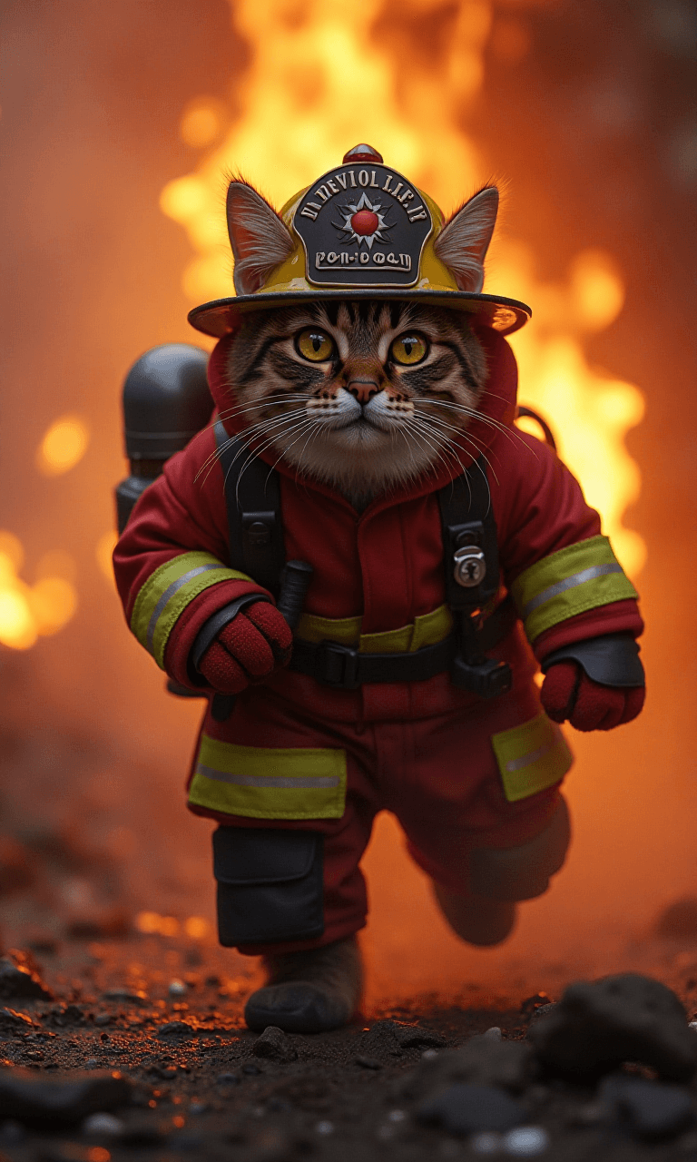 How One Brave Cat Became a Hero in Devio Land’s Blaze – And How You Can Create Your Own AI Video! #digenai #FreeAIVideoGenerator