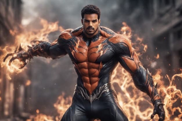 How Did He Tame the Flames? Unleash Your Inner Hero with AI Video Magic #digen ai #FreeAIVideoGenerator