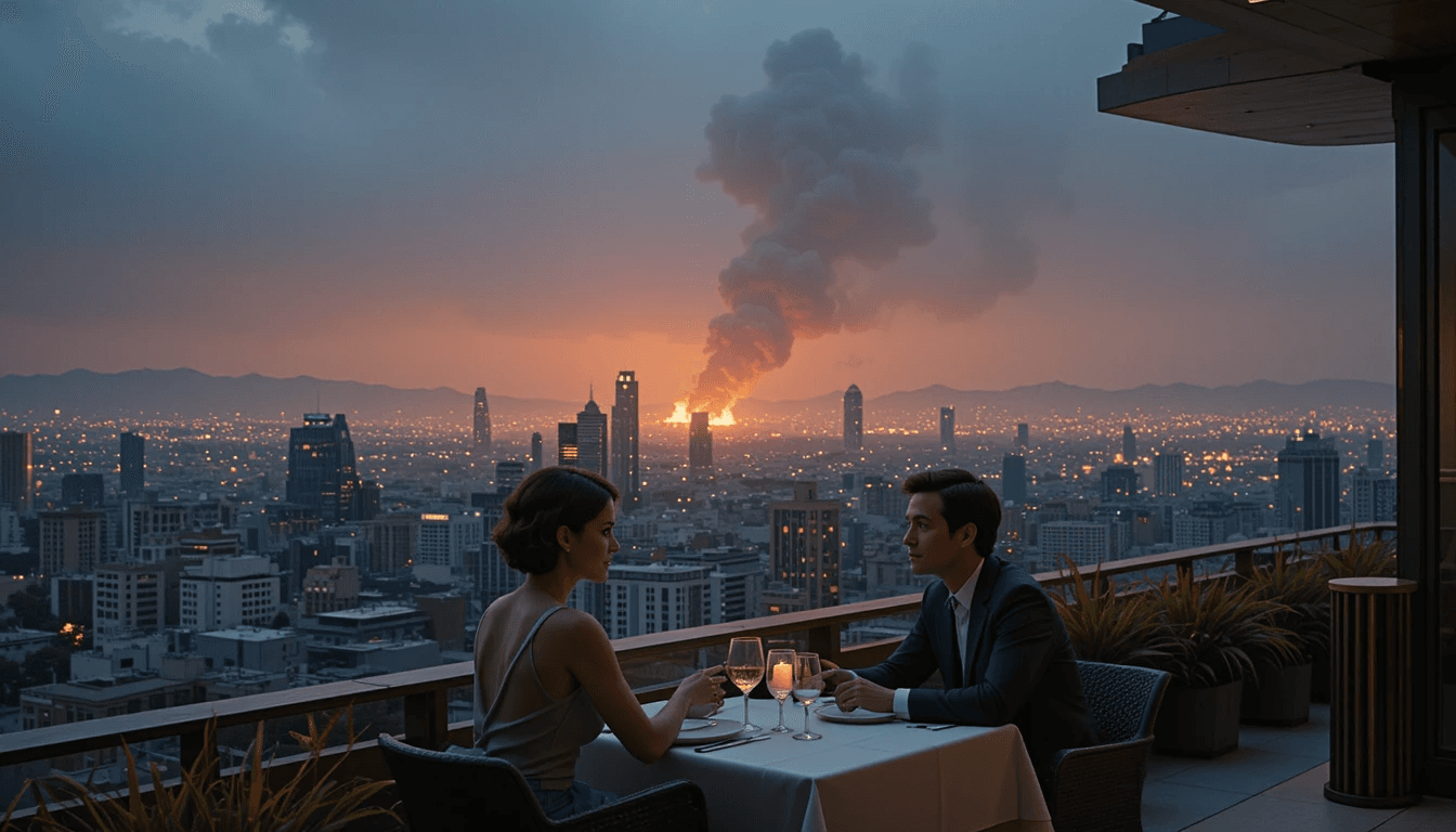 Capturing Romance Amidst Mystery: How AI Brought This Rooftop Scene to Life #digen ai# #Free AI Video Generator#