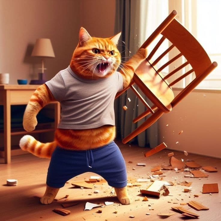 How Did This Mischievous Cat Topple Furniture? Create Your Own AI Video Adventure! #digen ai# #Free AI Video Generator#