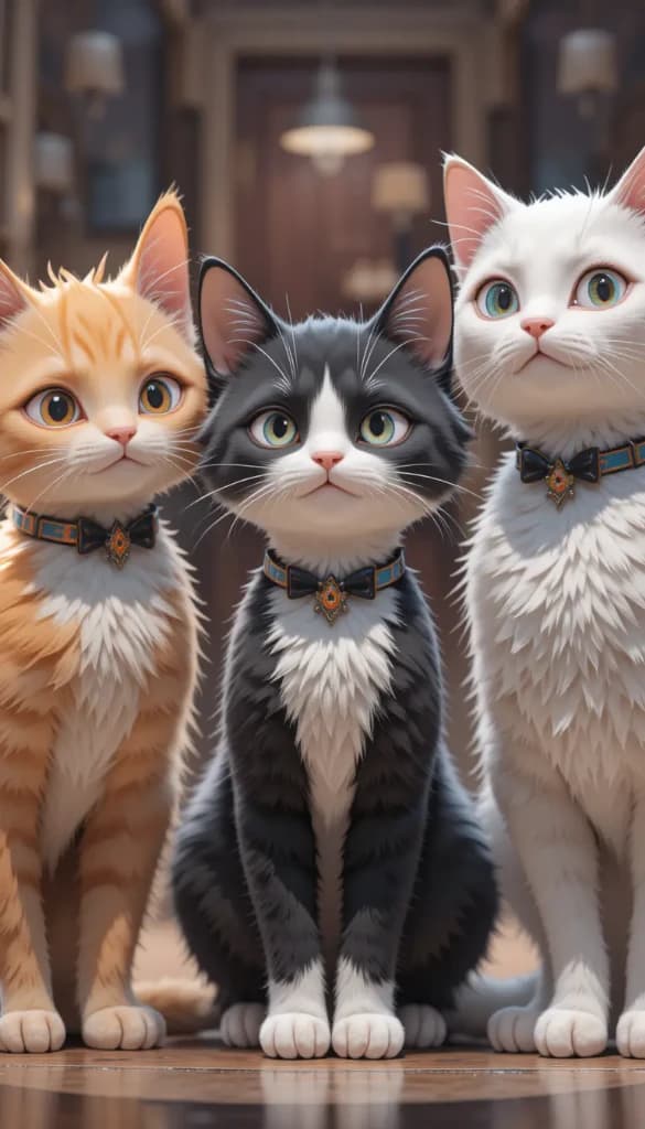 How Three Fancy Cats Captivated Viewers in Seconds with AI Video Magic? #digen ai# #FreeAIVideoGenerator